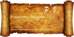 Popeszku Vivien névjegykártya
